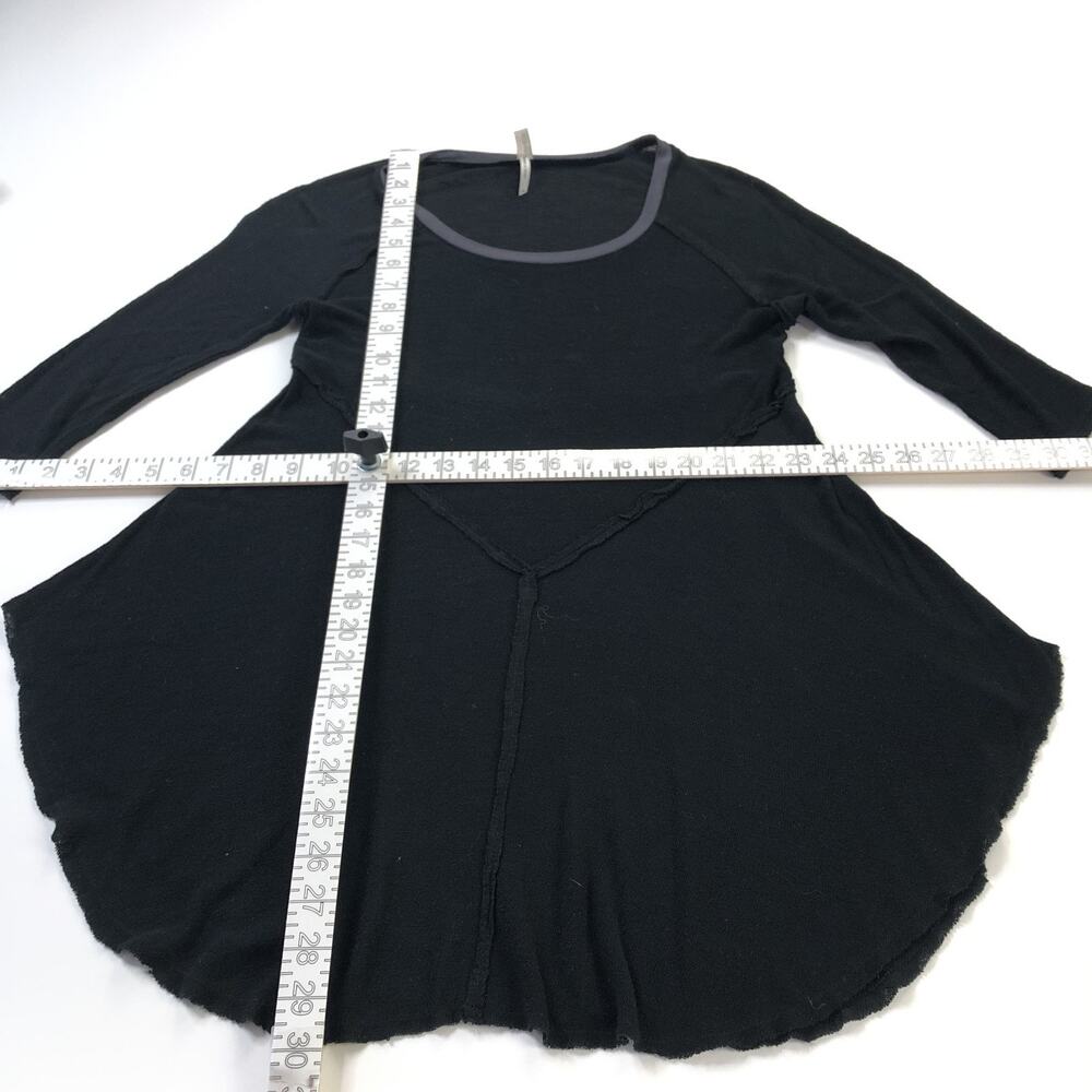 Intimately Free People Medium Womens Tunic BOHO Pullover Top Blouse Black - Picture 2 of 8